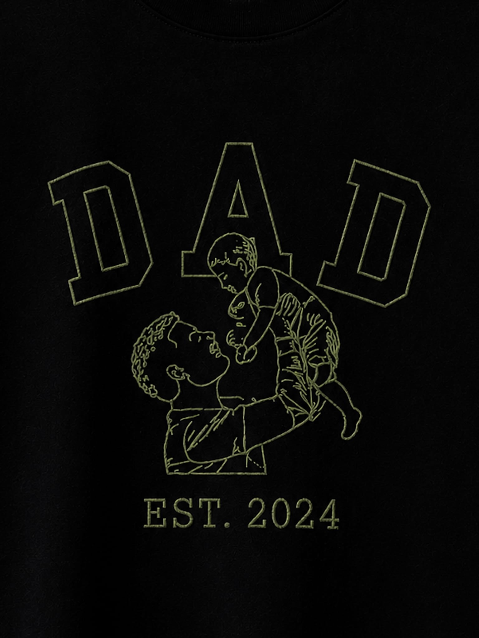 Marškinėliai - DAD (Silueto siuvinėjimas iš nuotraukos)