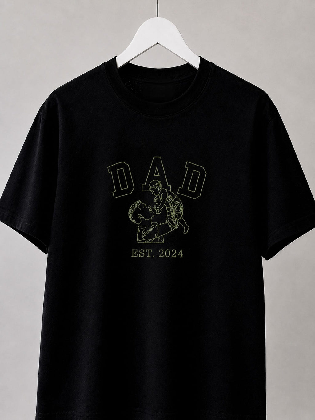 Marškinėliai - DAD (Silueto siuvinėjimas iš nuotraukos)