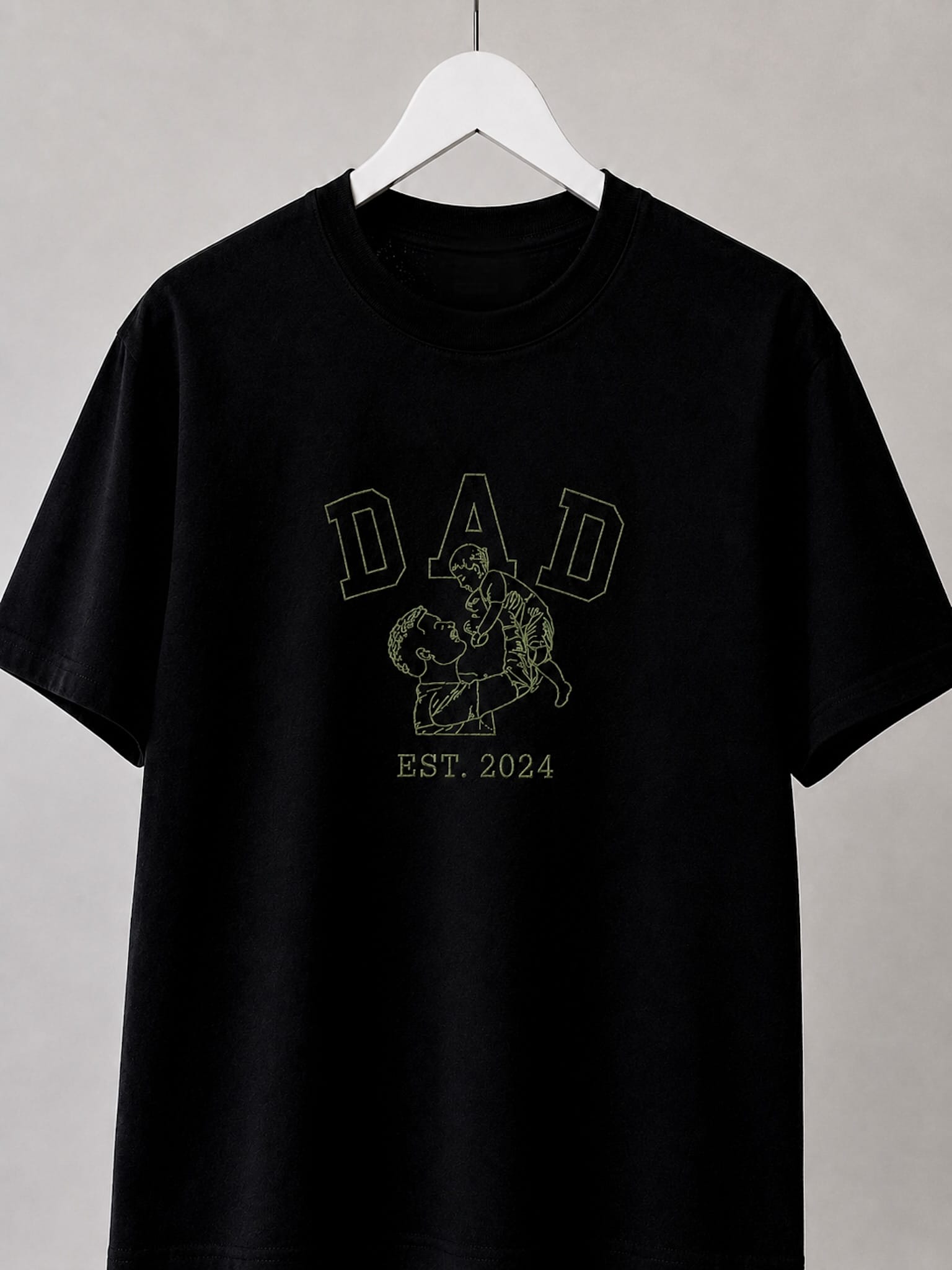 Marškinėliai - DAD (Silueto siuvinėjimas iš nuotraukos)