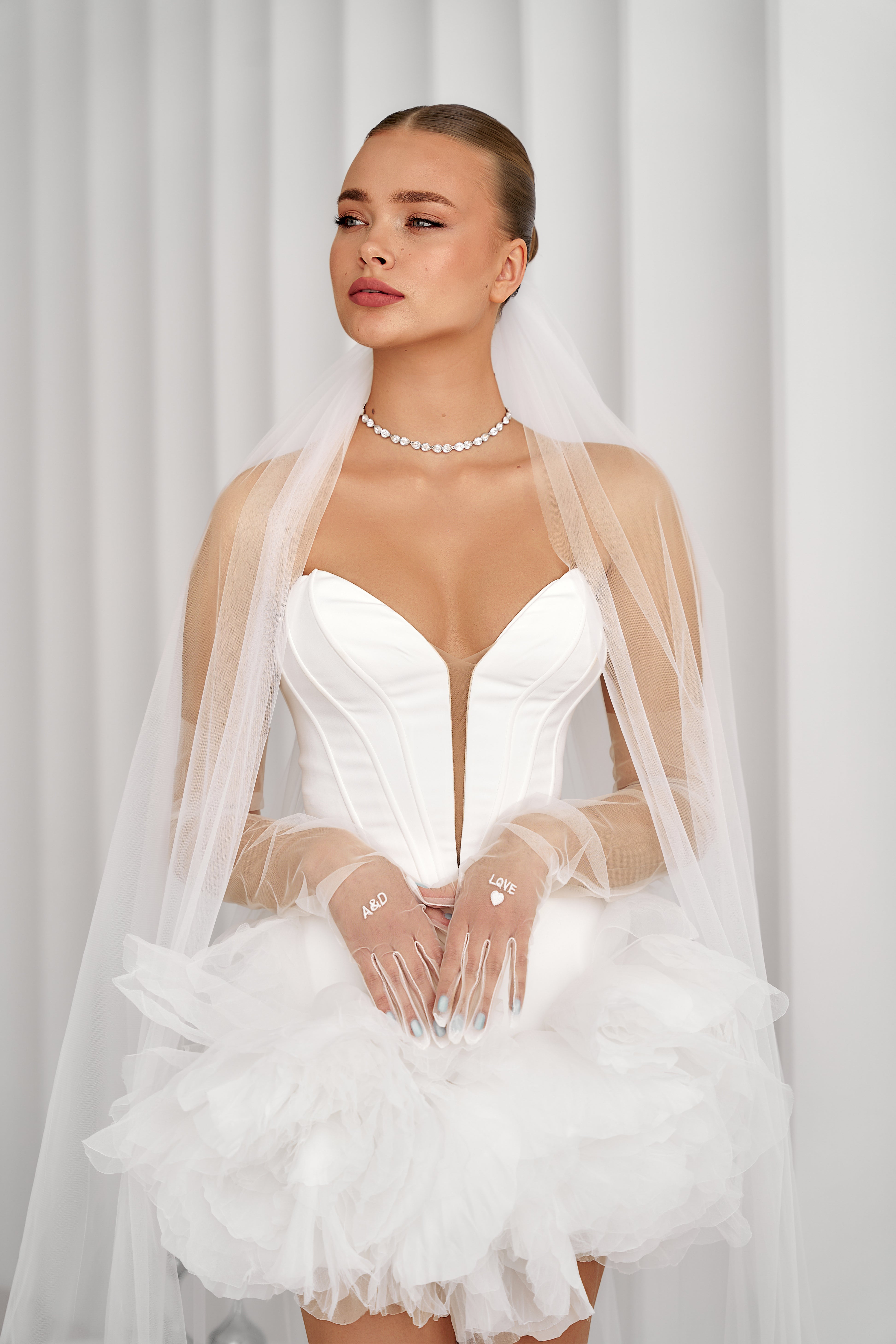 Personalizuotos tiulio pirštinės